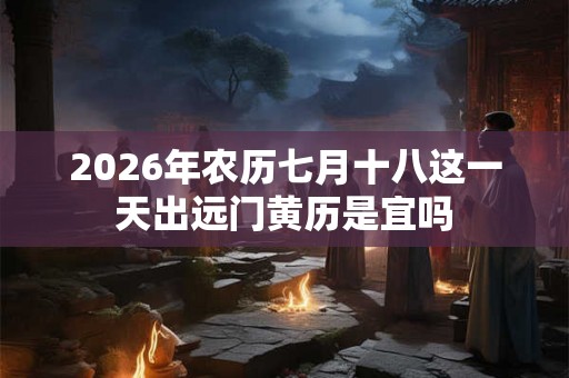 2026年农历七月十八这一天出远门黄历是宜吗