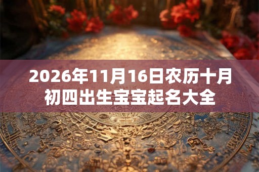 2026年11月16日农历十月初四出生宝宝起名大全