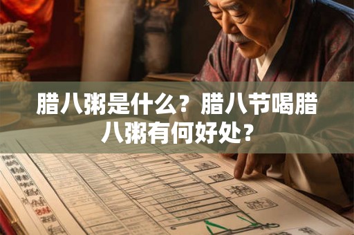 腊八粥是什么？腊八节喝腊八粥有何好处？