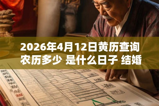 2026年4月12日黄历查询 农历多少 是什么日子 结婚吉时
