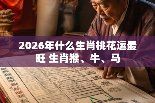 2026年什么生肖桃花运最旺 生肖猴、牛、马