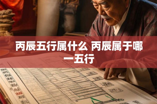 丙辰五行属什么 丙辰属于哪一五行