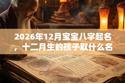 2026年12月宝宝八字起名，十二月生的孩子取什么名字