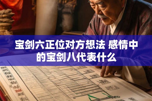 宝剑六正位对方想法 感情中的宝剑八代表什么
