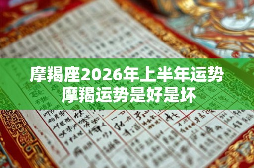 摩羯座2026年上半年运势 摩羯运势是好是坏