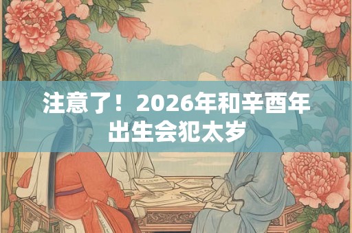 注意了！2026年和辛酉年出生会犯太岁