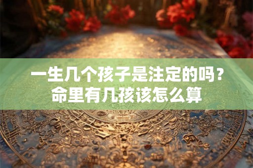 一生几个孩子是注定的吗？命里有几孩该怎么算