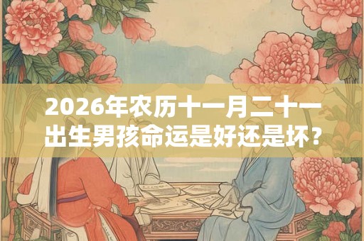 2026年农历十一月二十一出生男孩命运是好还是坏？