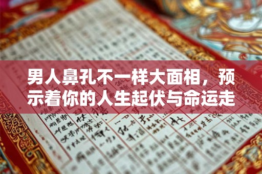 男人鼻孔不一样大面相,预示着你的人生起伏与命运走向! 男人鼻孔不一样大面相,预示着你的人生起伏与命运走向!