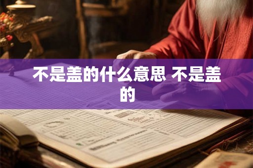 不是盖的什么意思 不是盖的