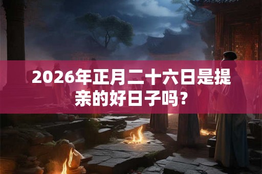 2026年正月二十六日是提亲的好日子吗？