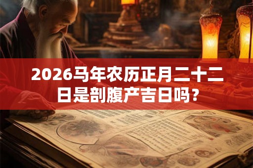 2026马年农历正月二十二日是剖腹产吉日吗？