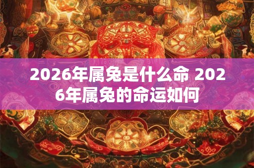 2026年属兔是什么命 2026年属兔的命运如何