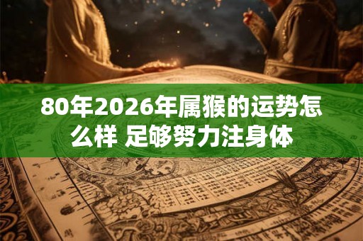 80年2026年属猴的运势怎么样 足够努力注身体