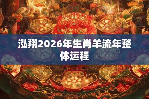 泓翔2026年生肖羊流年整体运程