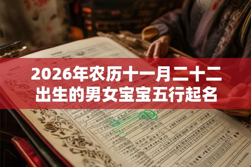 2026年农历十一月二十二出生的男女宝宝五行起名
