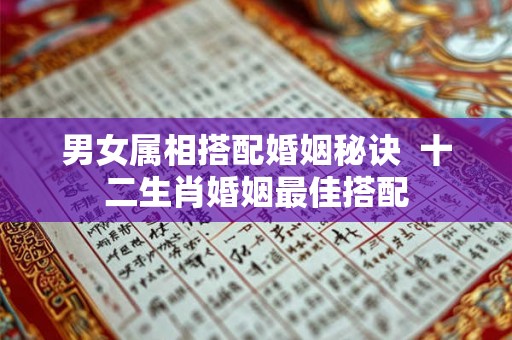 男女属相搭配婚姻秘诀  十二生肖婚姻最佳搭配