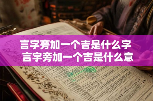 言字旁加一个吉是什么字  言字旁加一个吉是什么意思