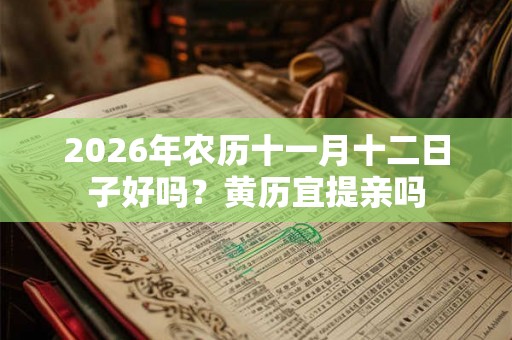 2026年农历十一月十二日子好吗？黄历宜提亲吗