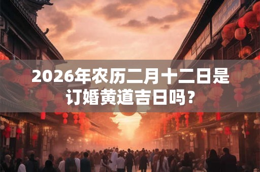 2026年农历二月十二日是订婚黄道吉日吗？