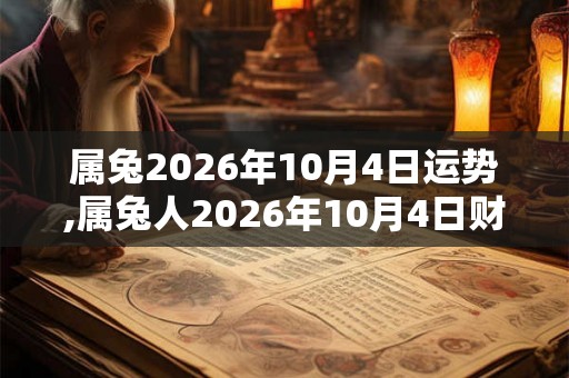 属兔2026年10月4日运势,属兔人2026年10月4日财运,生肖兔2026年10月4日运势