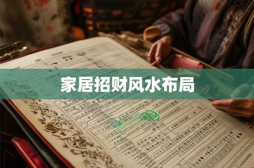 家居招财风水布局