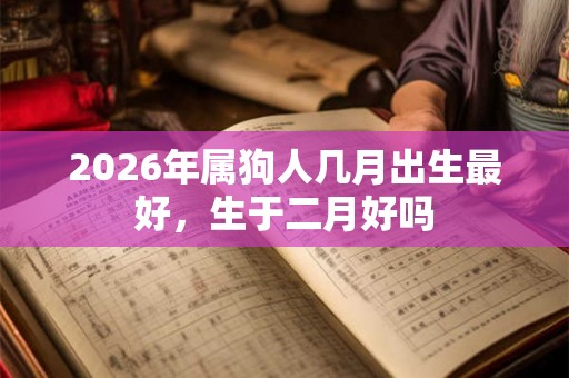 2026年属狗人几月出生最好，生于二月好吗