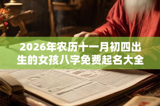 2026年农历十一月初四出生的女孩八字免费起名大全! 2026年农历十一月初四出生的女孩八字免费起名大全!