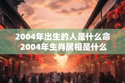 2004年出生的人是什么命 2004年生肖属相是什么 2004年出生的人是什么命 2004年生肖属相是什么