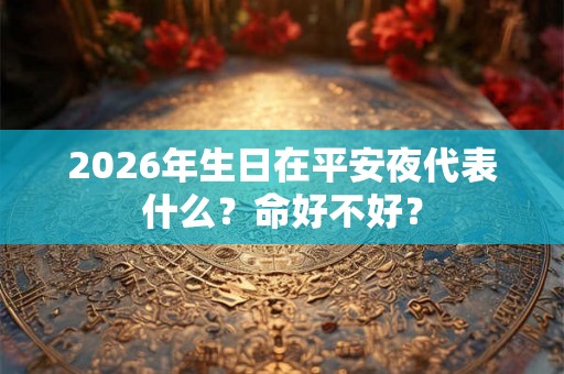 2026年生日在平安夜代表什么？命好不好？