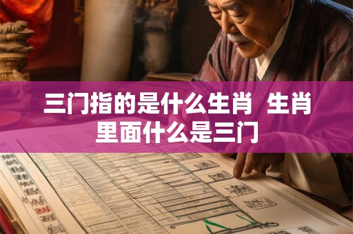 三门指的是什么生肖  生肖里面什么是三门