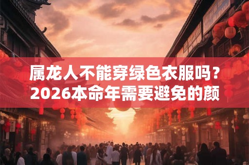 属龙人不能穿绿色衣服吗？2026本命年需要避免的颜色是什么？