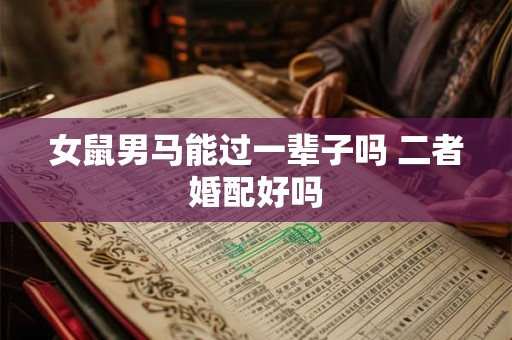 女鼠男马能过一辈子吗 二者婚配好吗