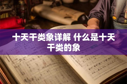 十天干类象详解 什么是十天干类的象