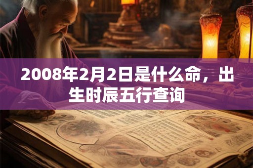 2008年2月2日是什么命,出生时辰五行查询 2008年2月2日是什么命,出生时辰五行查询