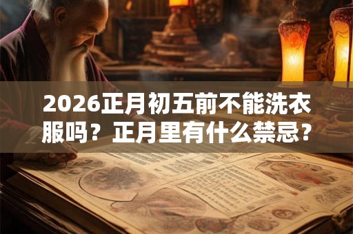 2026正月初五前不能洗衣服吗？正月里有什么禁忌？