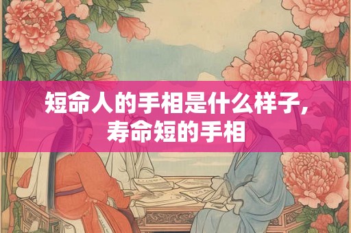短命人的手相是什么样子,寿命短的手相 短命人的手相是什么样子,寿命短的手相