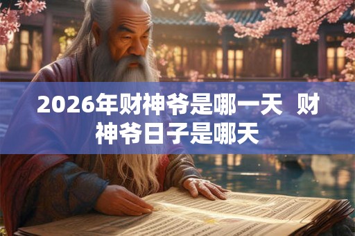2026年财神爷是哪一天  财神爷日子是哪天