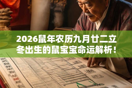 2026鼠年农历九月廿二立冬出生的鼠宝宝命运解析！