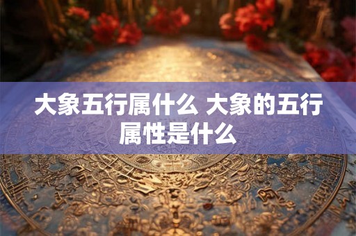 大象五行属什么 大象的五行属性是什么