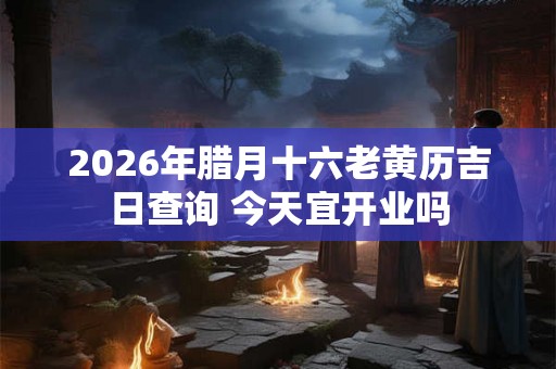 2026年腊月十六老黄历吉日查询 今天宜开业吗