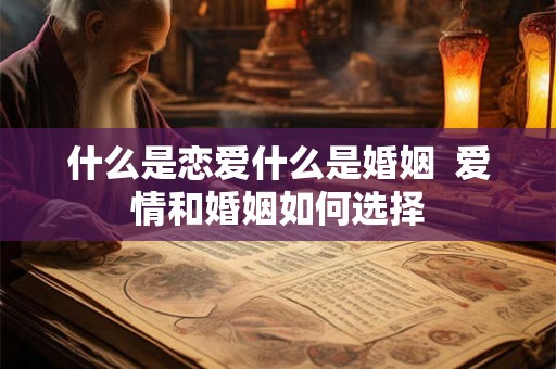 什么是恋爱什么是婚姻 爱情和婚姻如何选择 什么是恋爱什么是婚姻 爱情和婚姻如何选择
