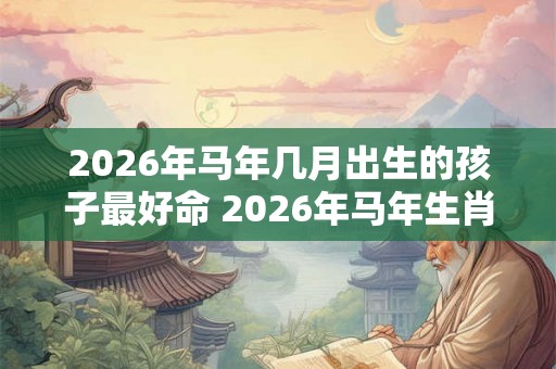 2026年马年几月出生的孩子最好命 2026年马年生肖最佳月份