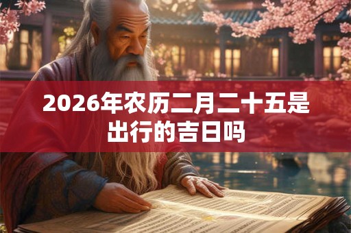 2026年农历二月二十五是出行的吉日吗
