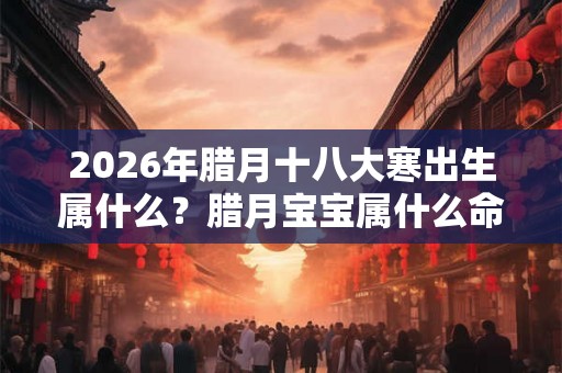 2026年腊月十八大寒出生属什么？腊月宝宝属什么命？