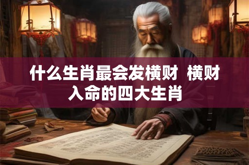 什么生肖最会发横财  横财入命的四大生肖