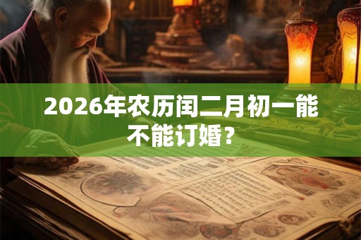 2026年农历闰二月初一能不能订婚? 2026年农历闰二月初一能不能订婚?