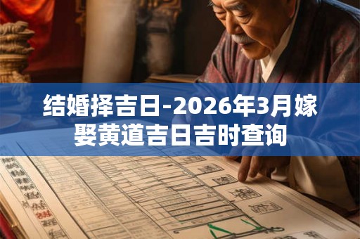 结婚择吉日-2026年3月嫁娶黄道吉日吉时查询