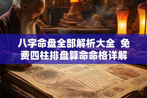 八字命盘全部解析大全 免费四柱排盘算命命格详解 八字命盘全部解析大全 免费四柱排盘算命命格详解