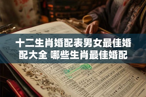 十二生肖婚配表男女最佳婚配大全 哪些生肖最佳婚配